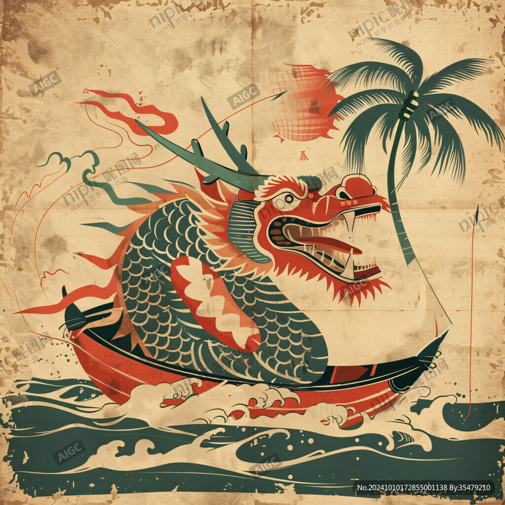 國潮風龍舟