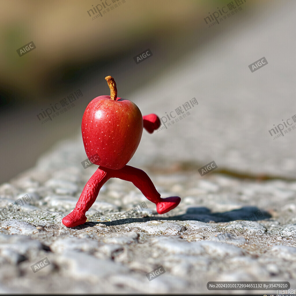 可愛小蘋果向前奔跑
