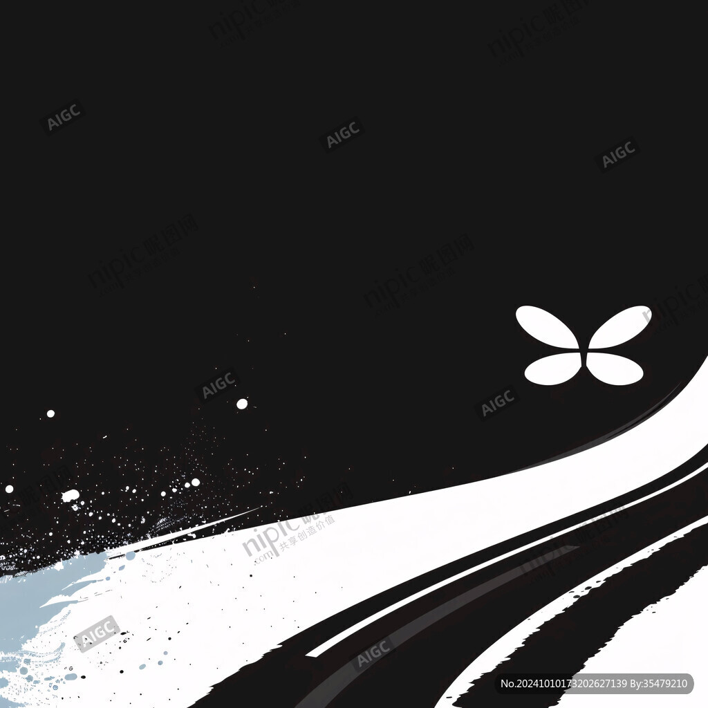 黑蝴蝶插畫