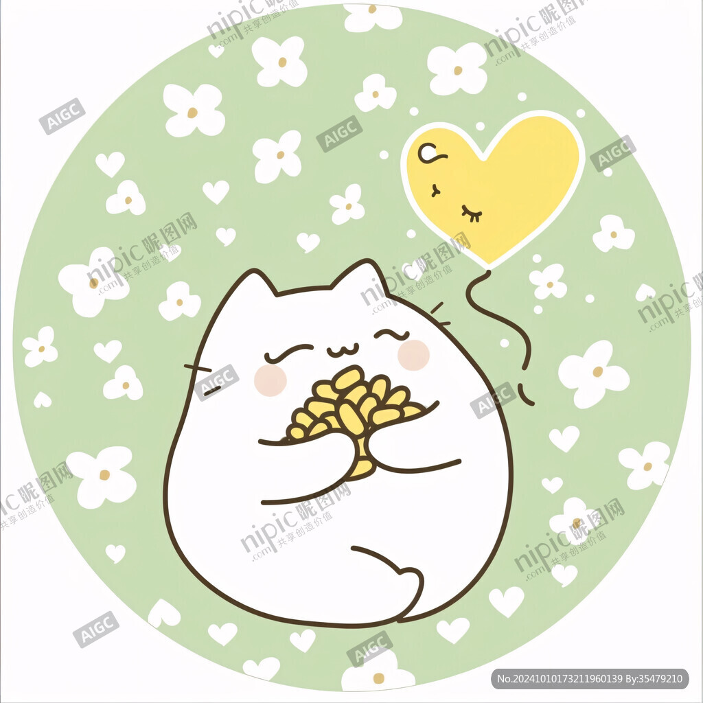 卡通可愛小肥貓