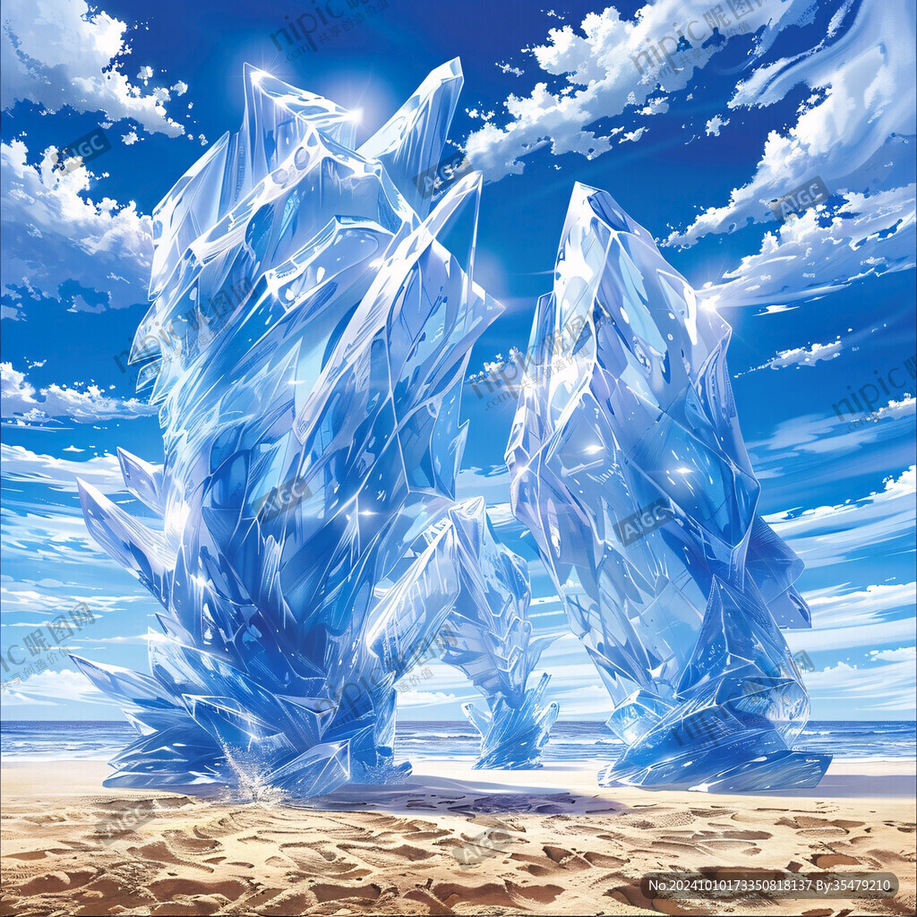 冰山風景畫