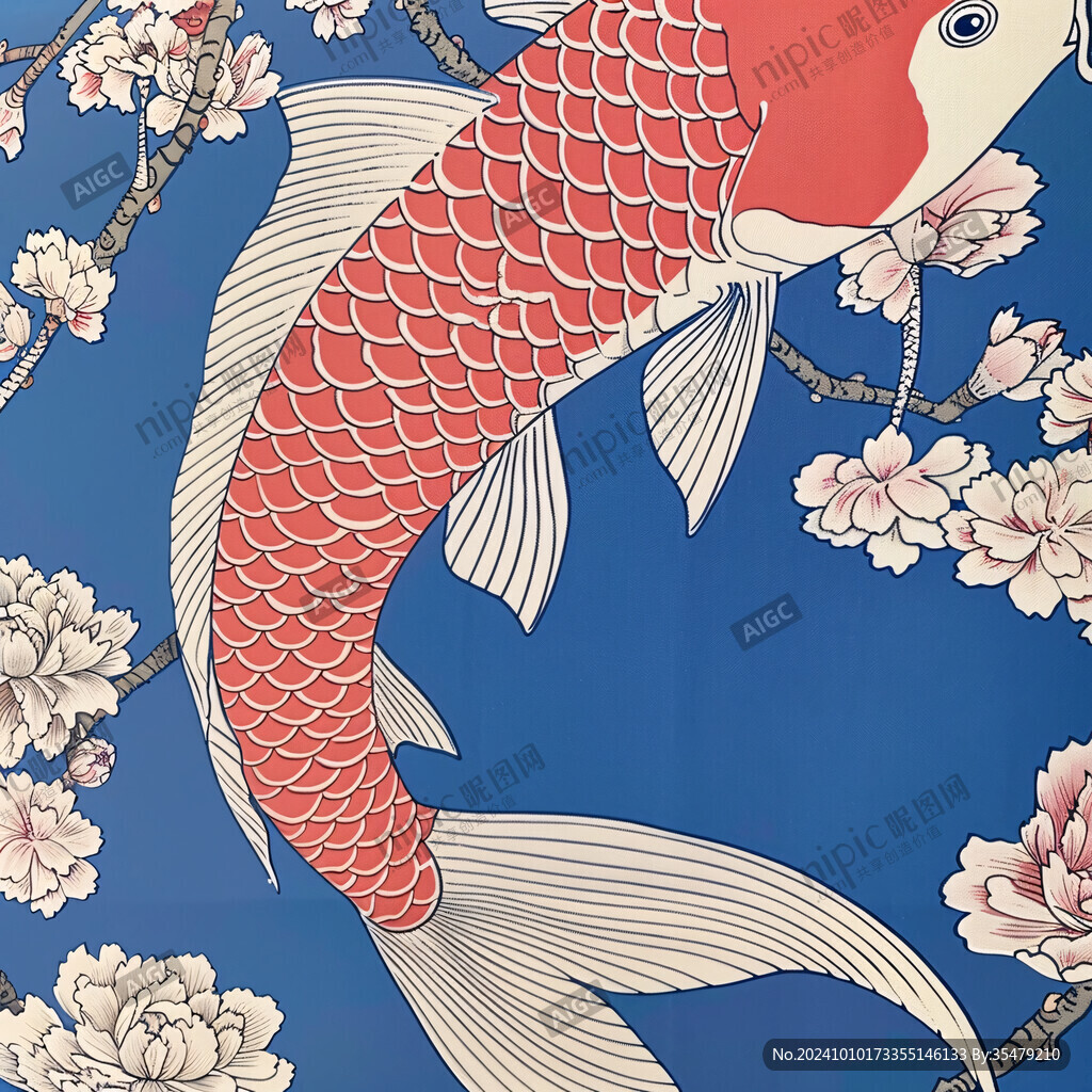 國(guó)潮錦鯉鯉魚(yú)