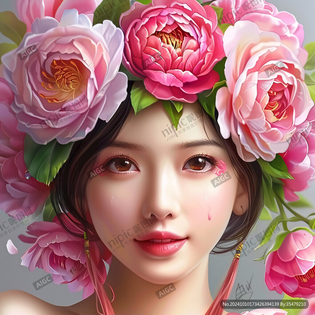 整容整形花季少女插畫