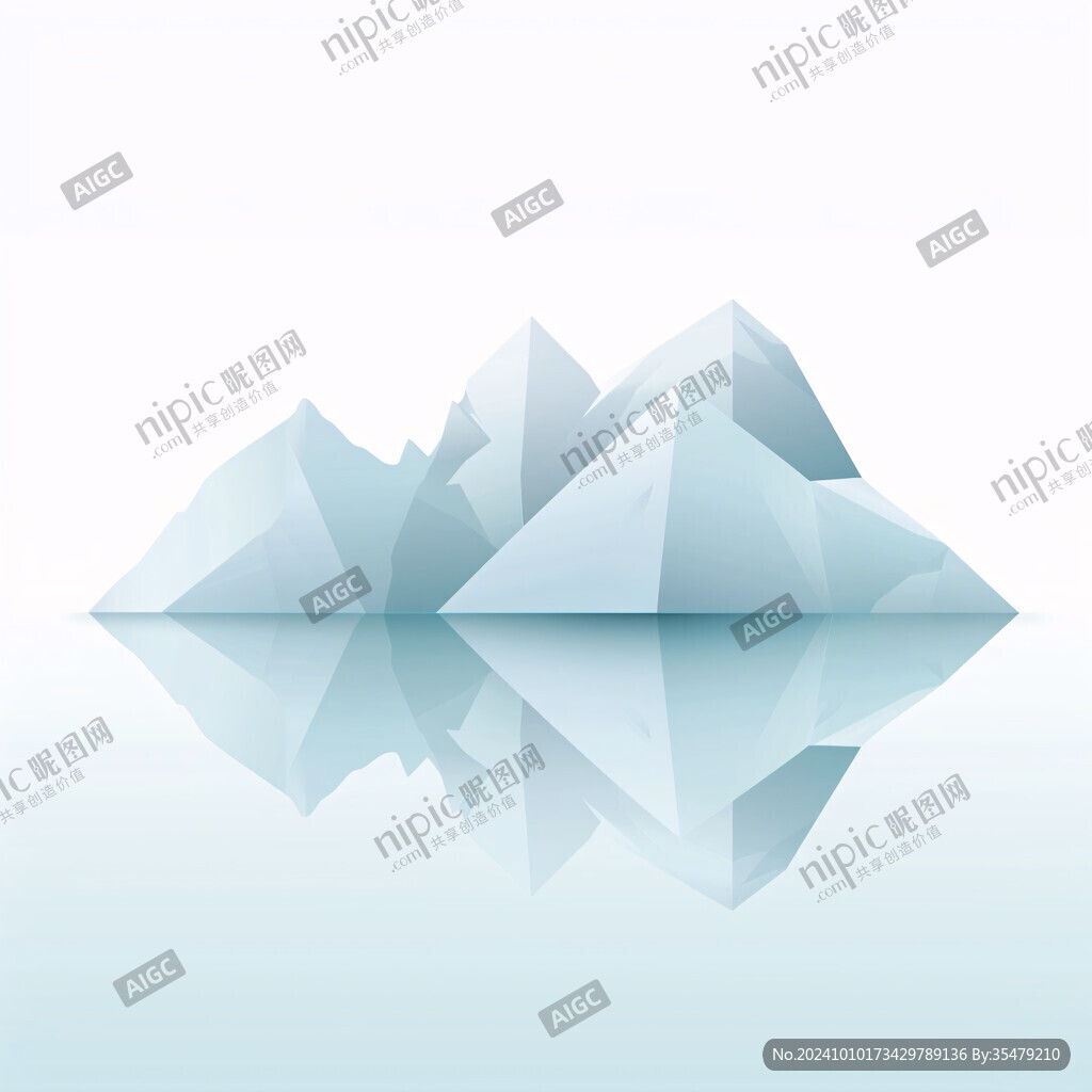 冰山插畫logo