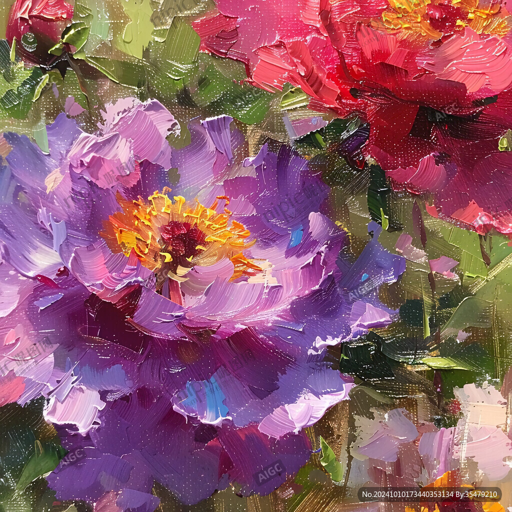 油畫花卉