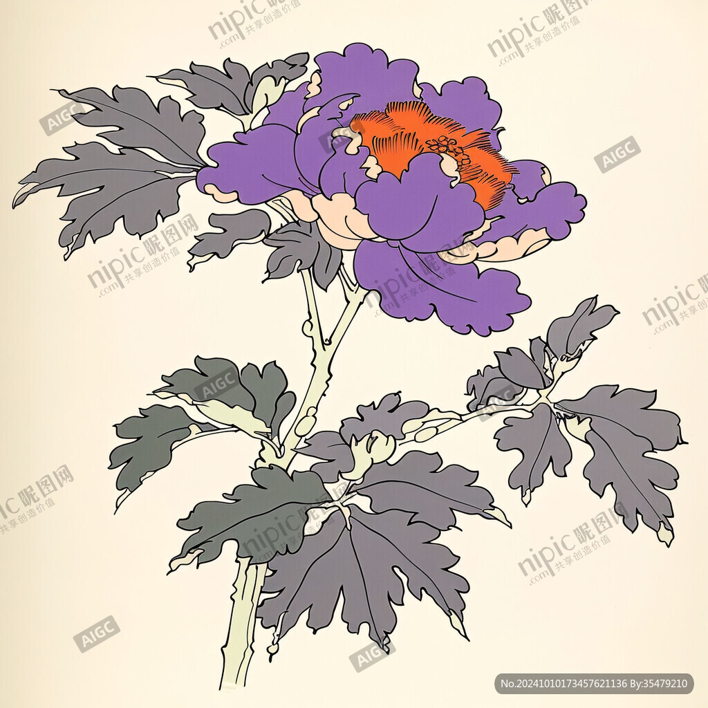 芙蓉花手繪