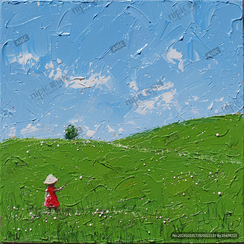 草原下雨場景
