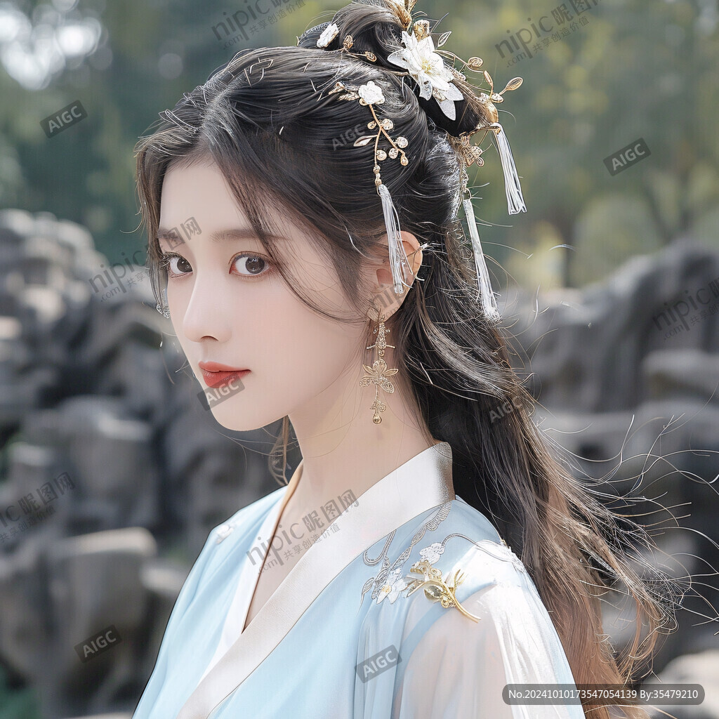 漢服美女發飾