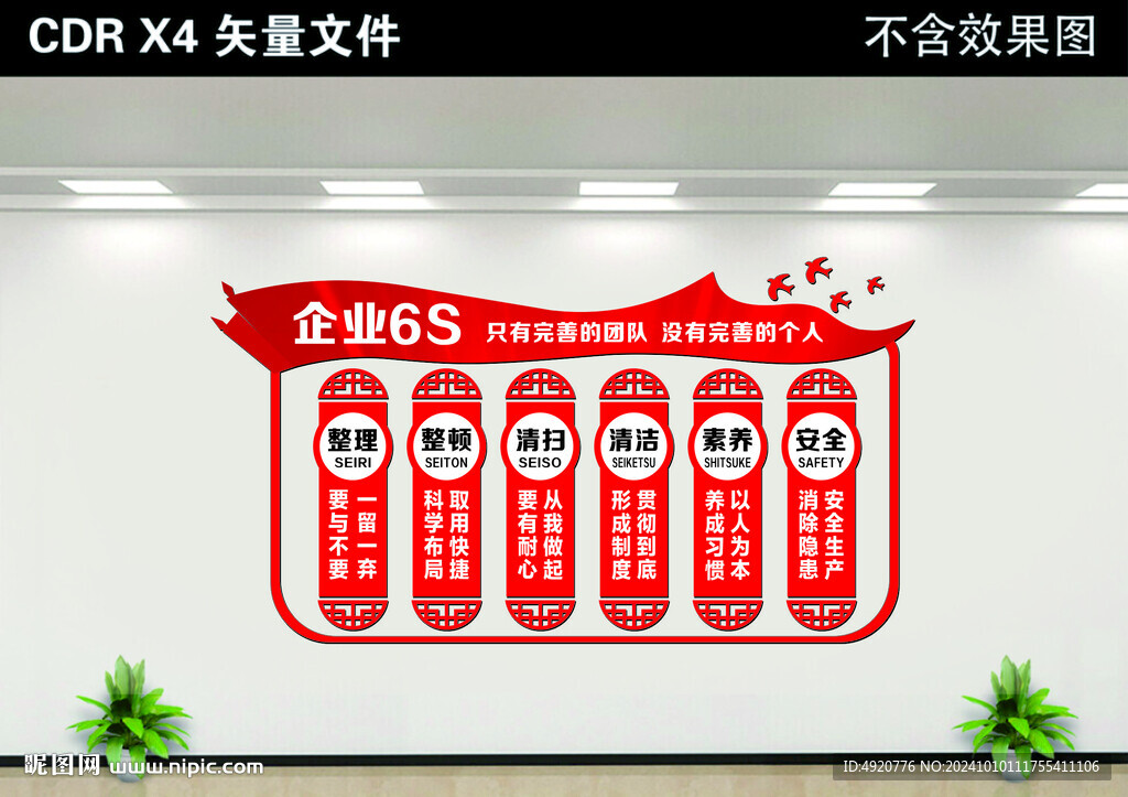 6S企業管理文化墻