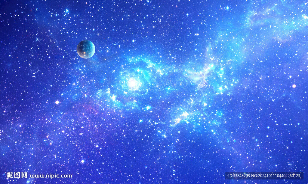 藍色宇宙星空天花軟膜
