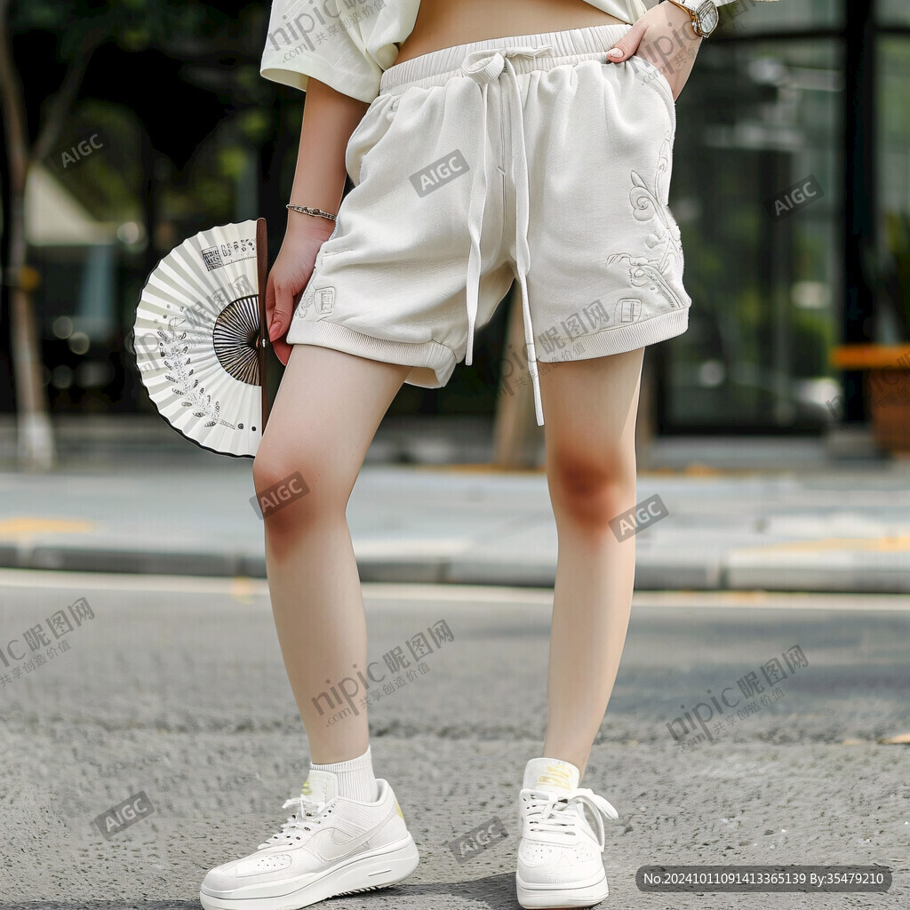白色短褲美女