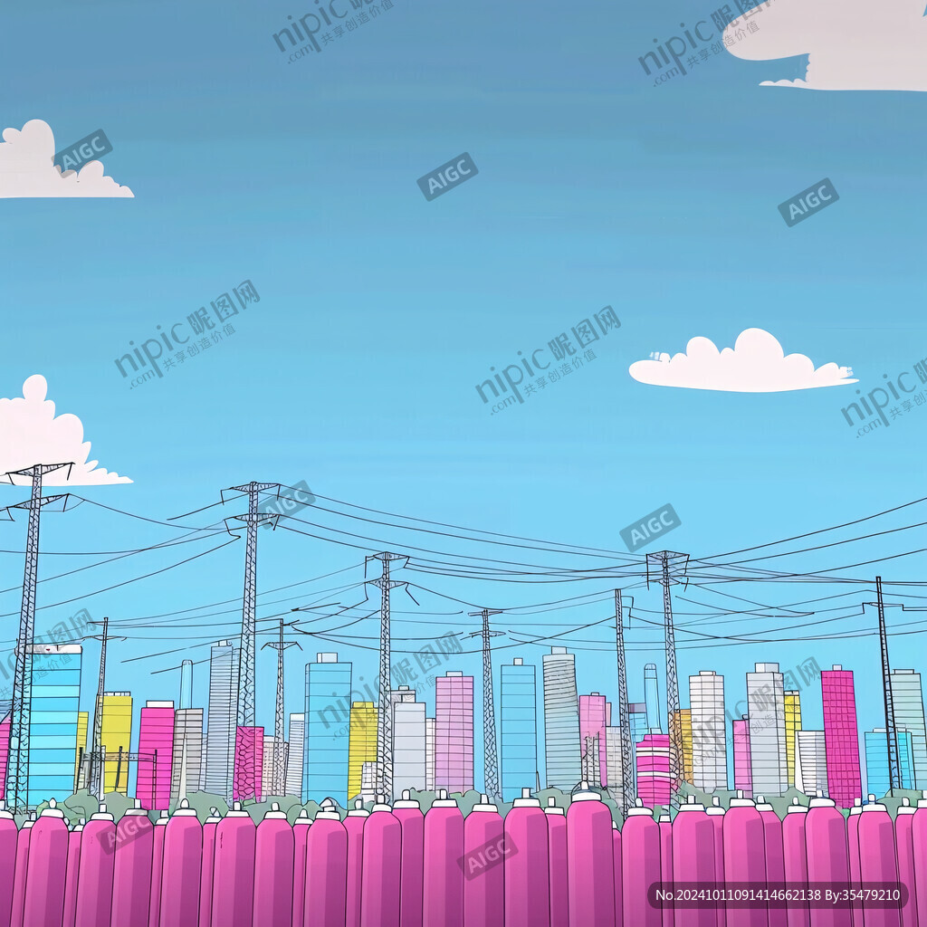 南方地區(qū)城市建筑插畫
