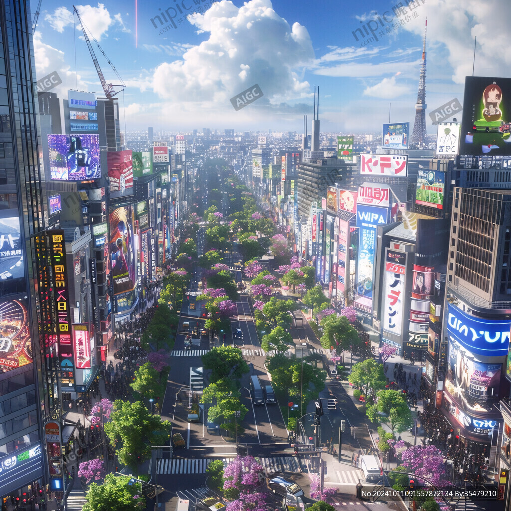 繁華城市街景