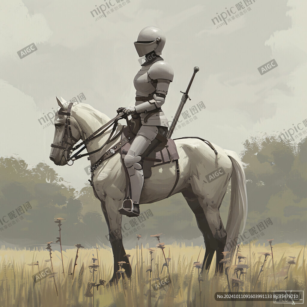 騎馬射箭插畫