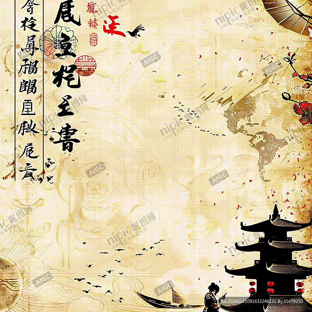 中醫(yī)背景墻背景底紋