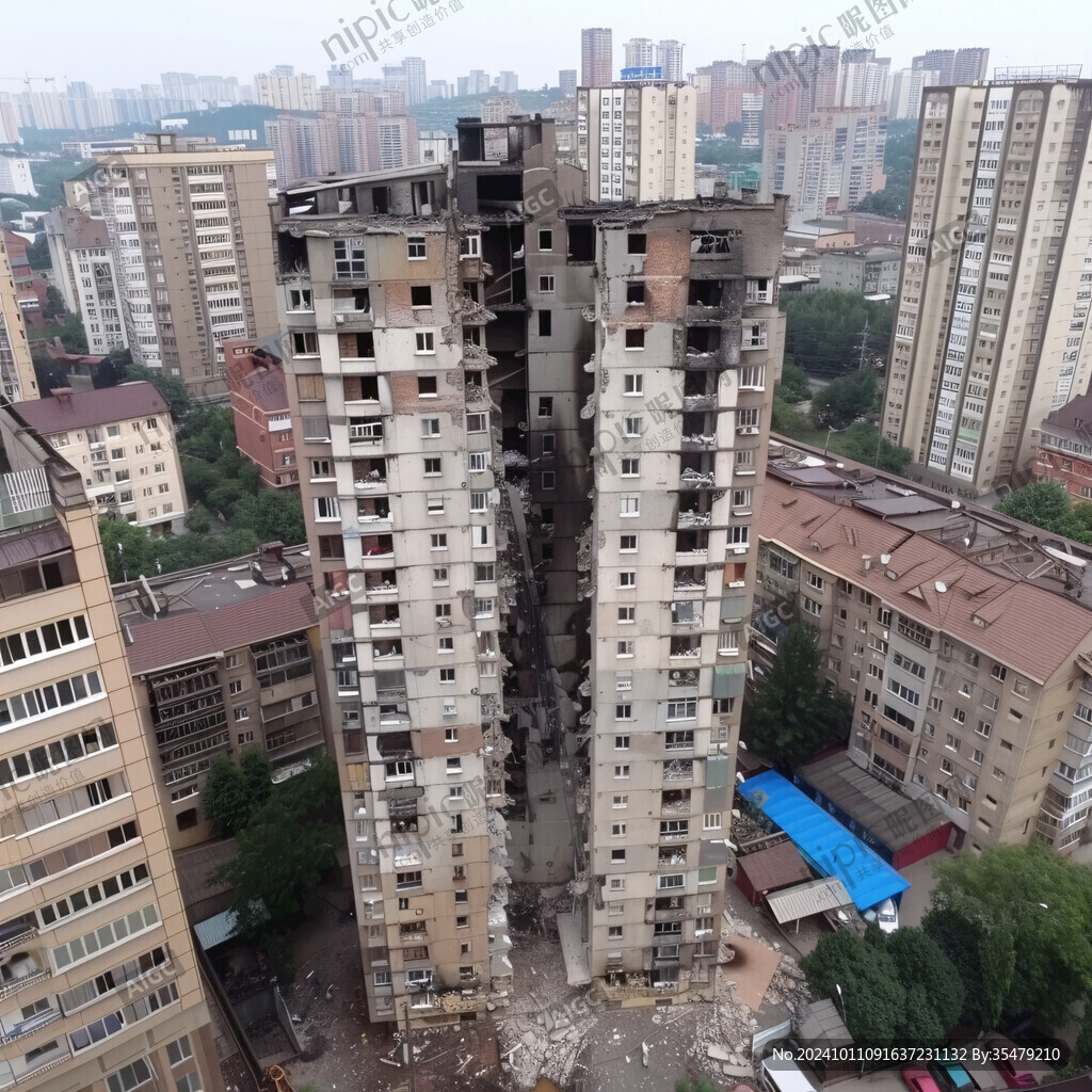 城市高樓拆除