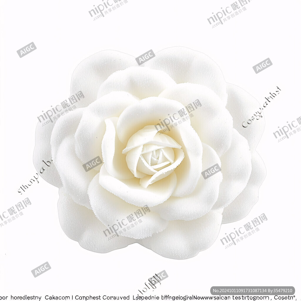 立體白色花卉