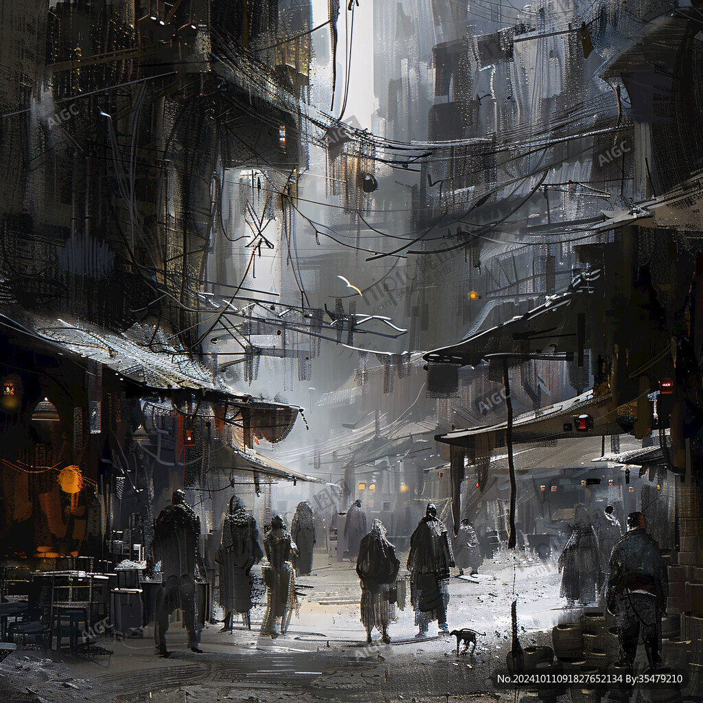 雨巷插畫