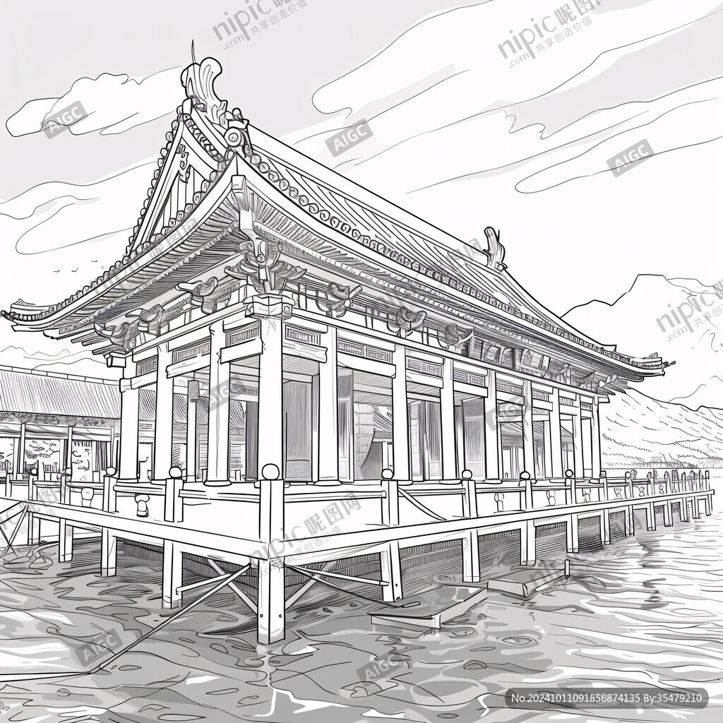 華清宮線稿