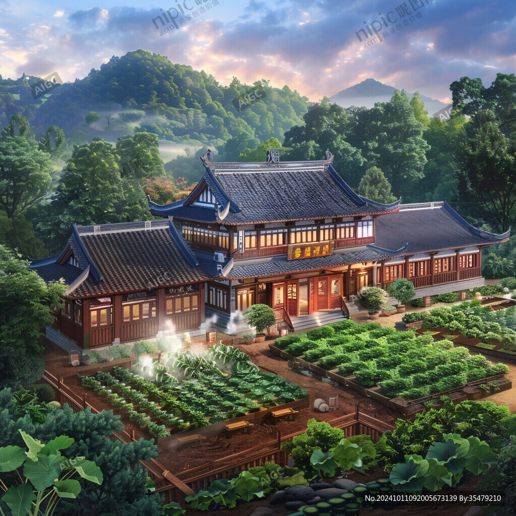 韓式鄉(xiāng)間建筑庭院