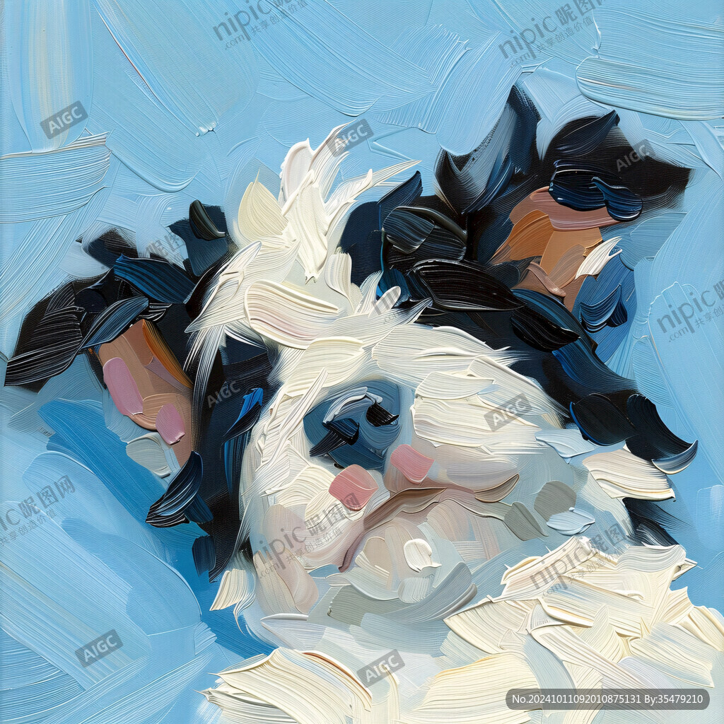 毛絨狗插畫