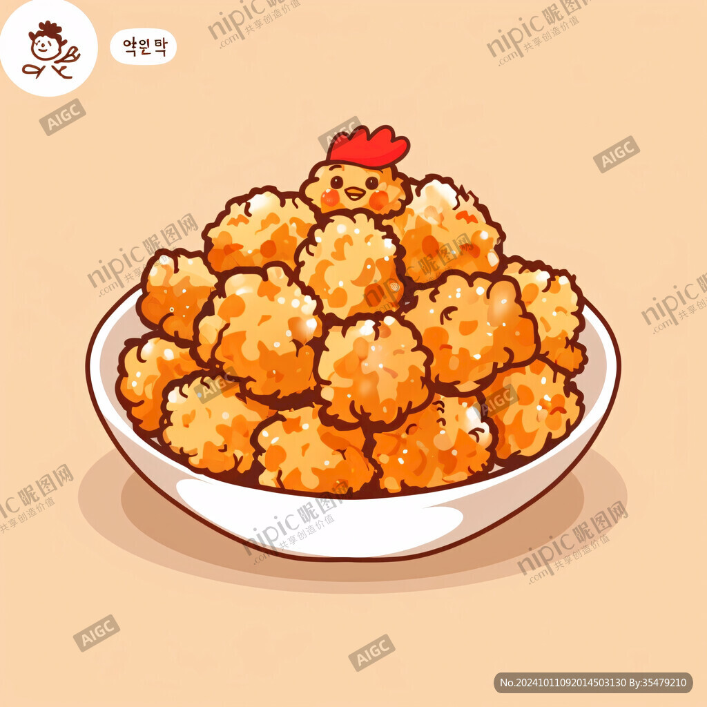 干炸丸子插畫(huà)