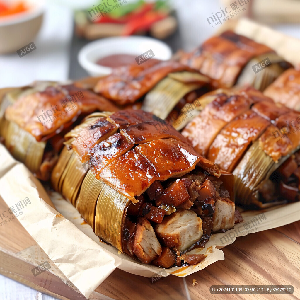 筍葉包醬肉