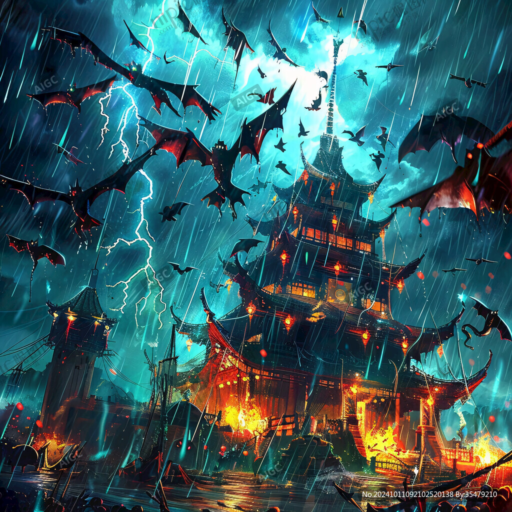 煙雨插畫