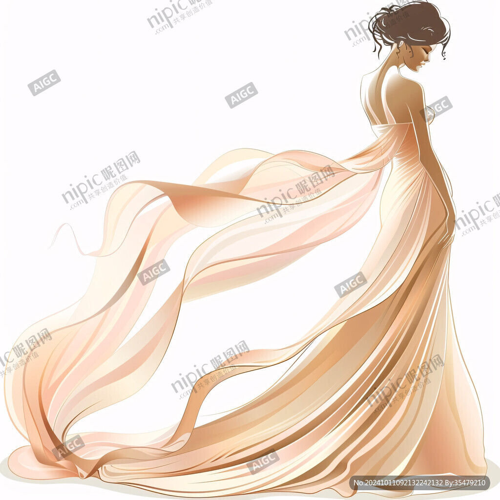晚禮服插畫