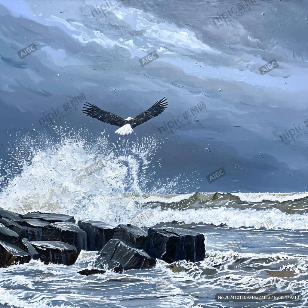 海鷗海浪大海海洋