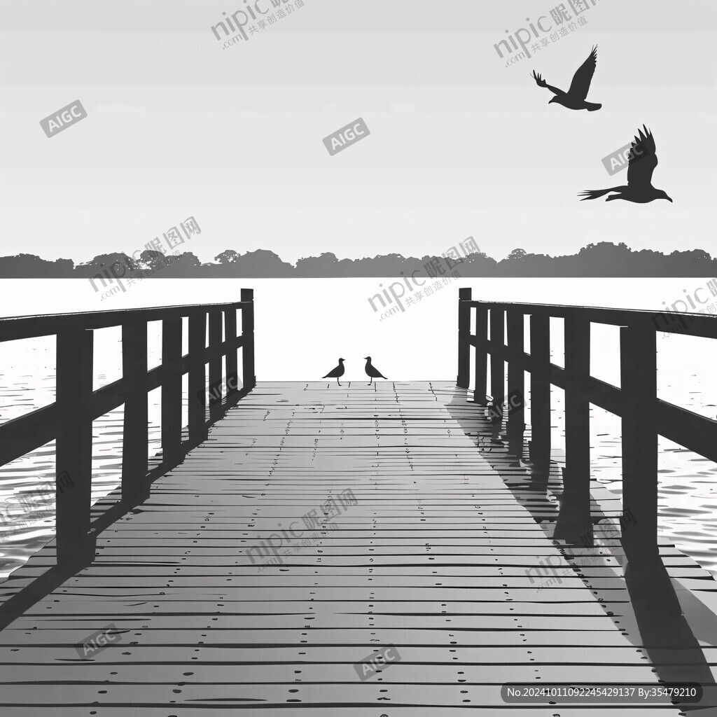 棧橋插畫