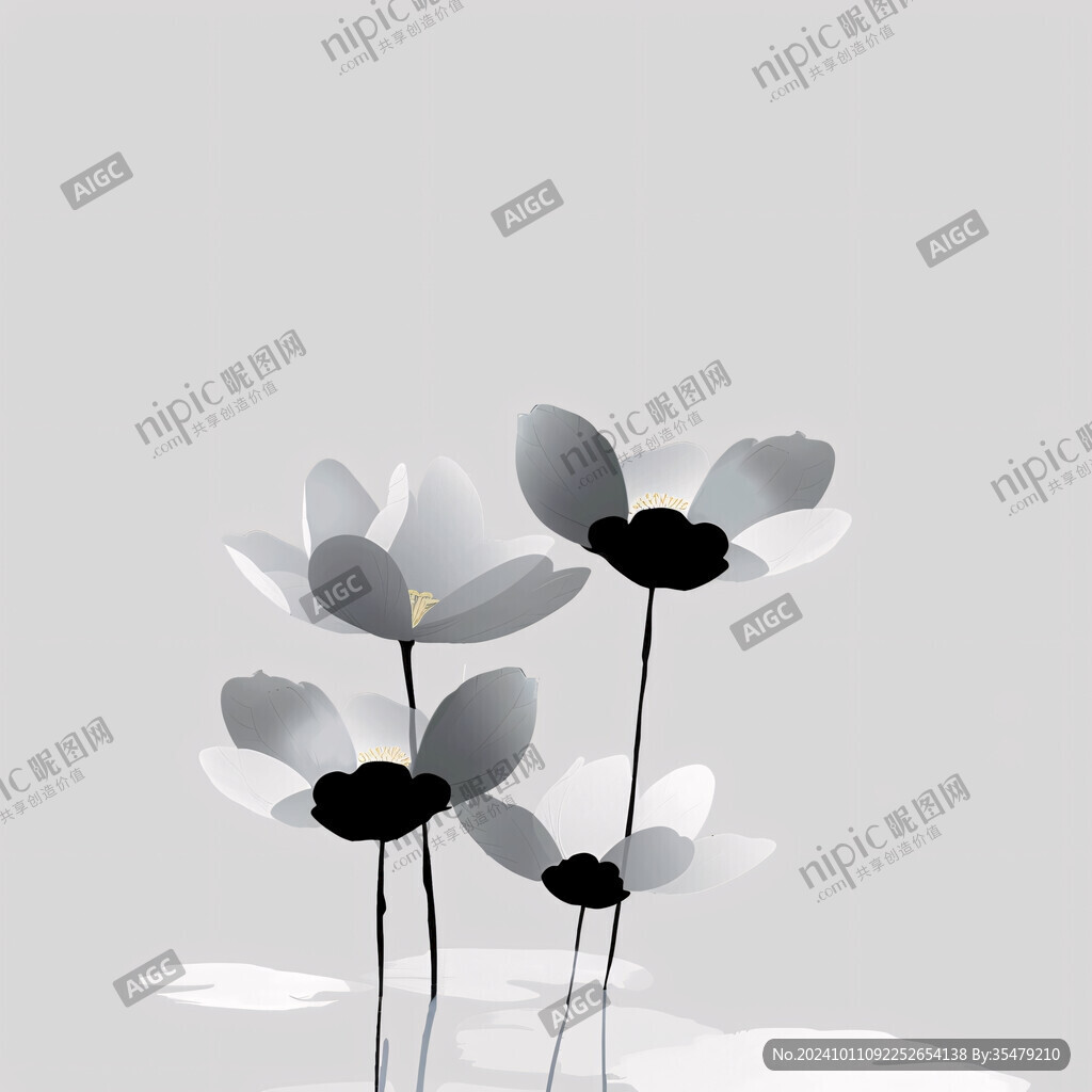 立體簡約花卉