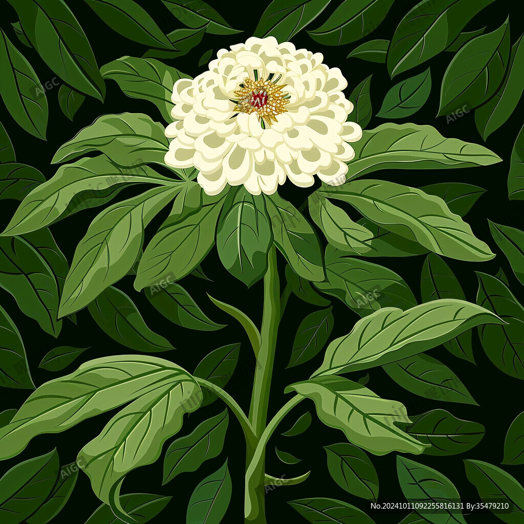 杭白菊插畫