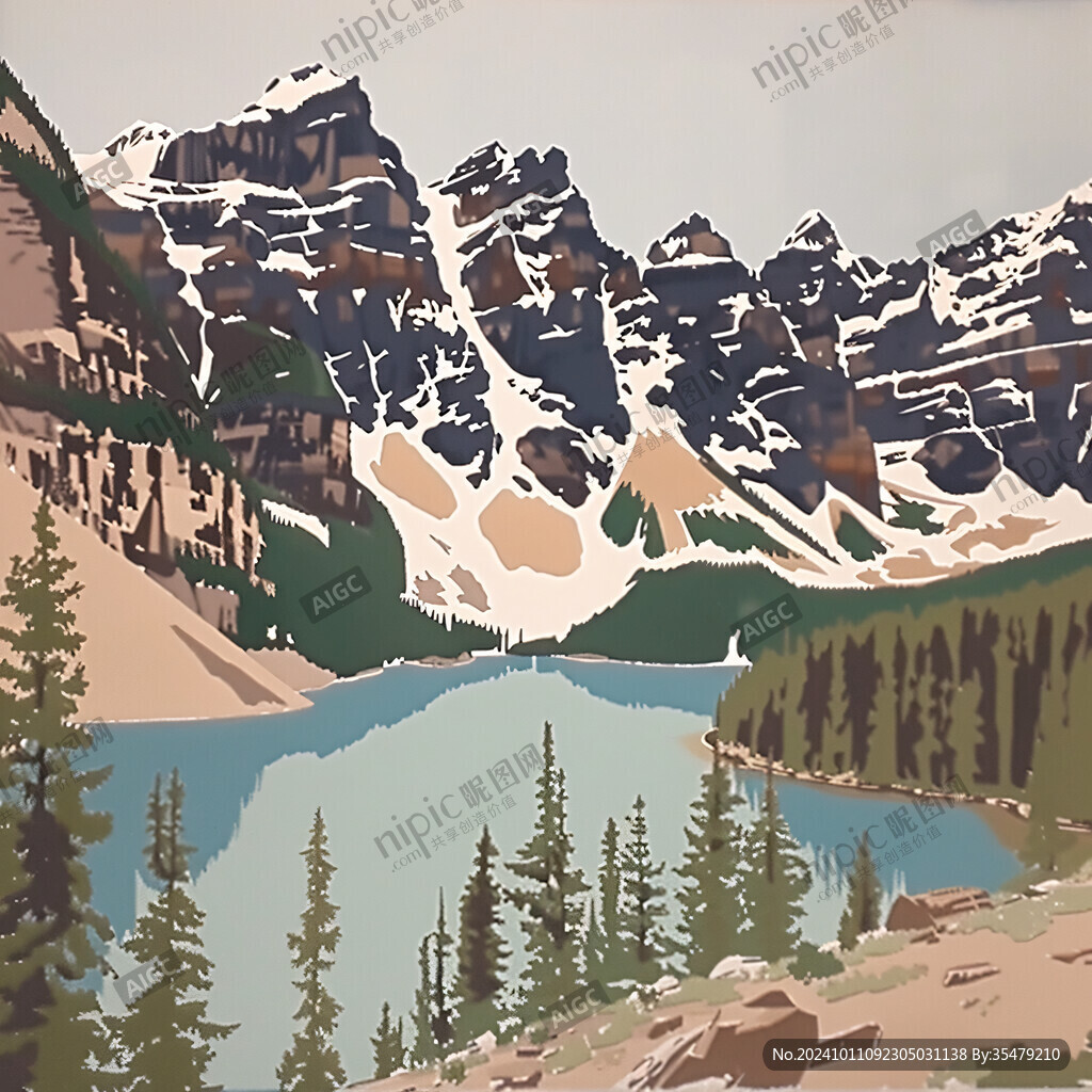 加拿大景點加拿大插畫
