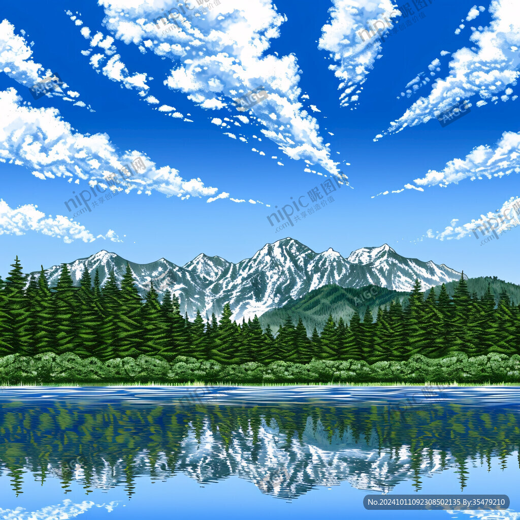 山水風(fēng)景藍(lán)天白云