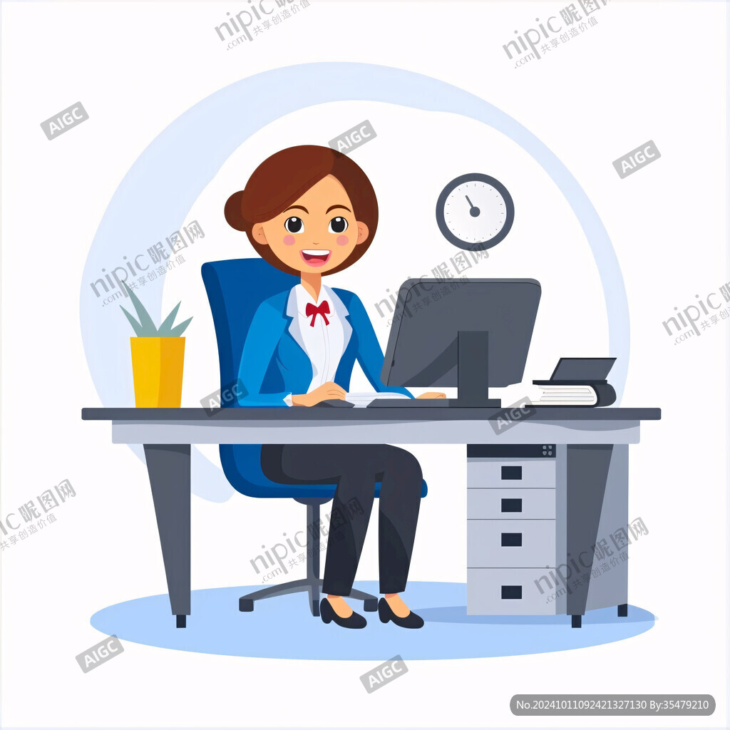 上班族女性插畫