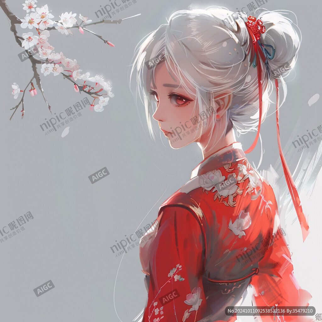 紅衣少女設(shè)計古風(fēng)