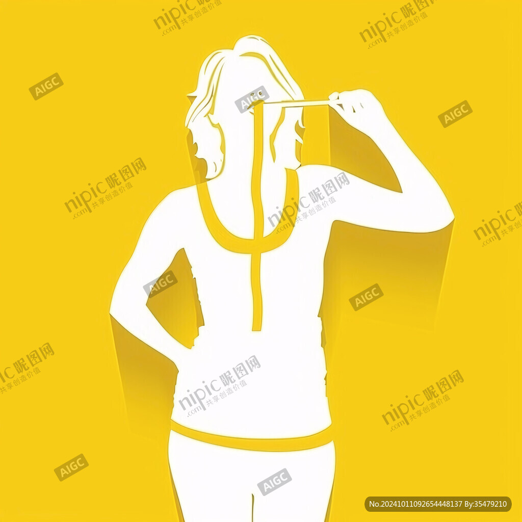 量體溫的女人插畫(huà)