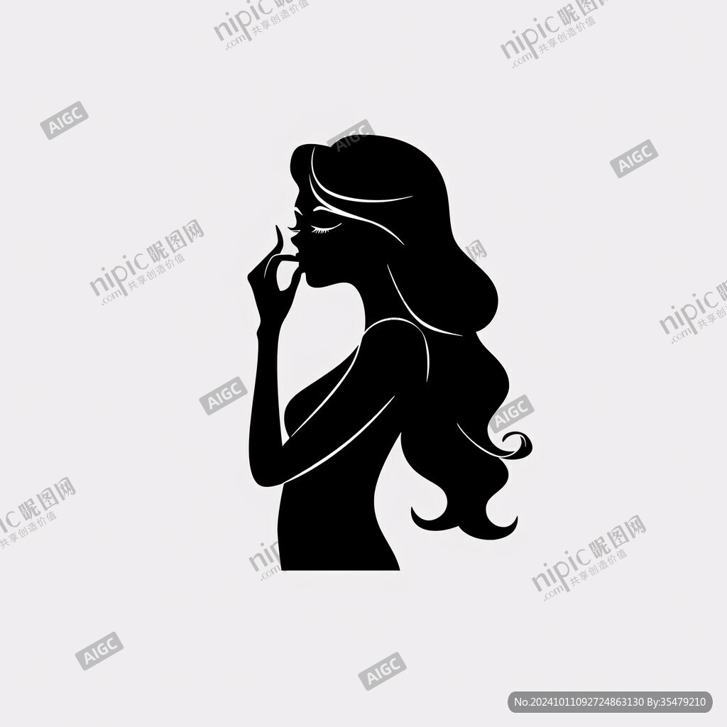 美女側臉logo