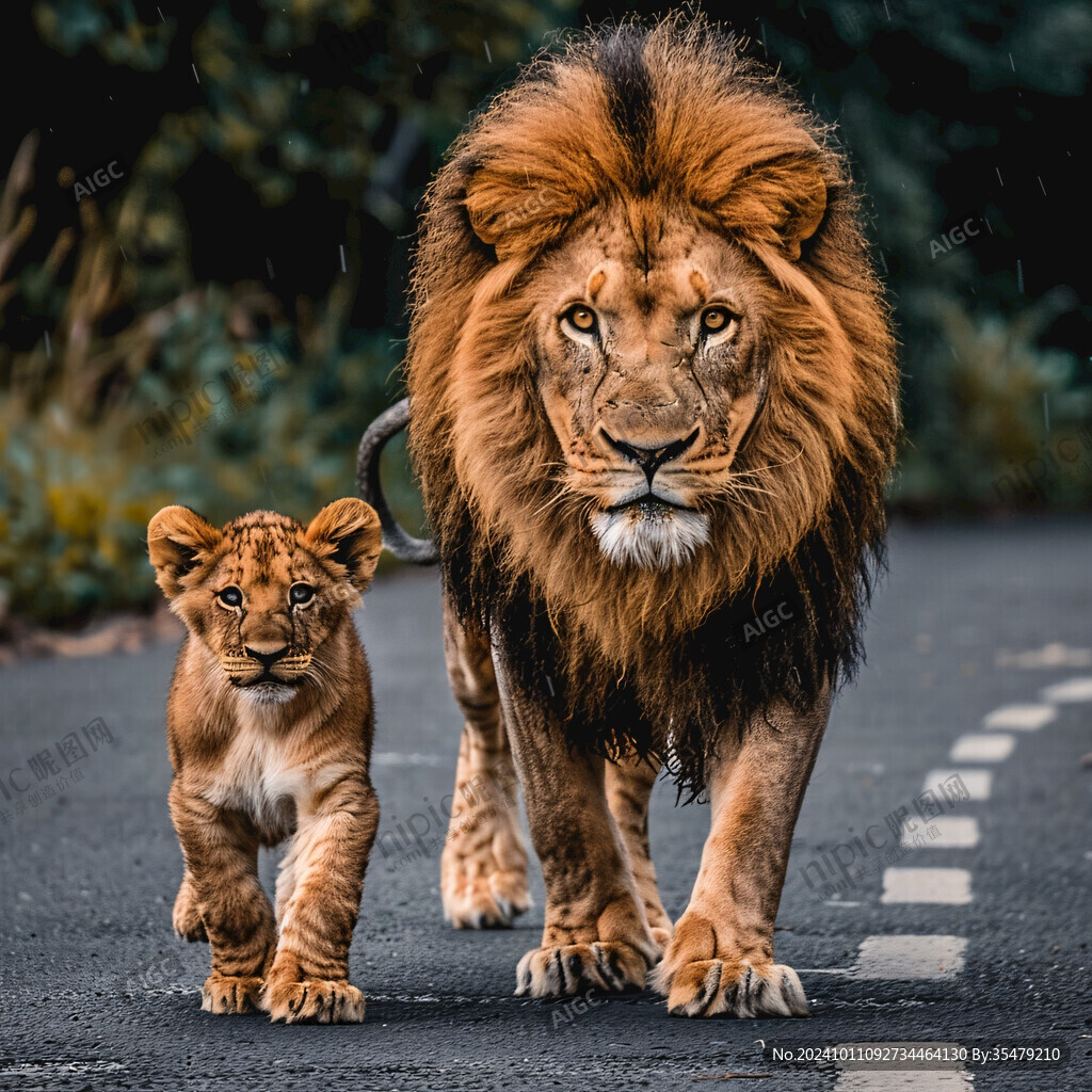 獅子子母子
