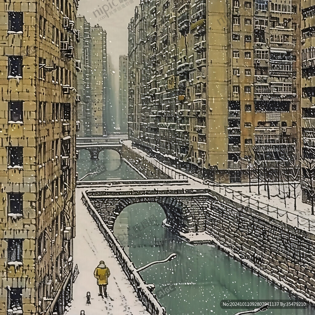 插畫城市風(fēng)光