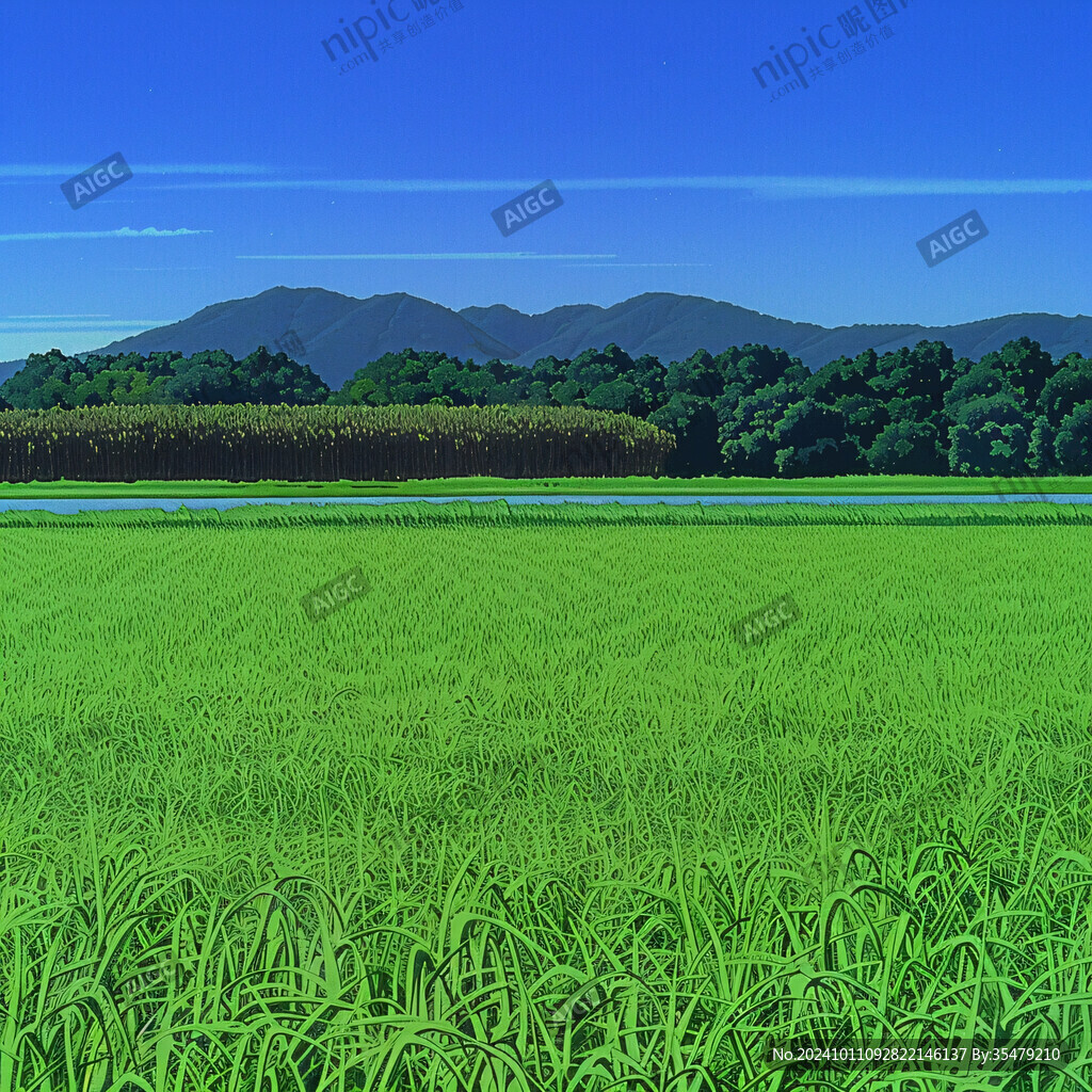 稻田遠景圖