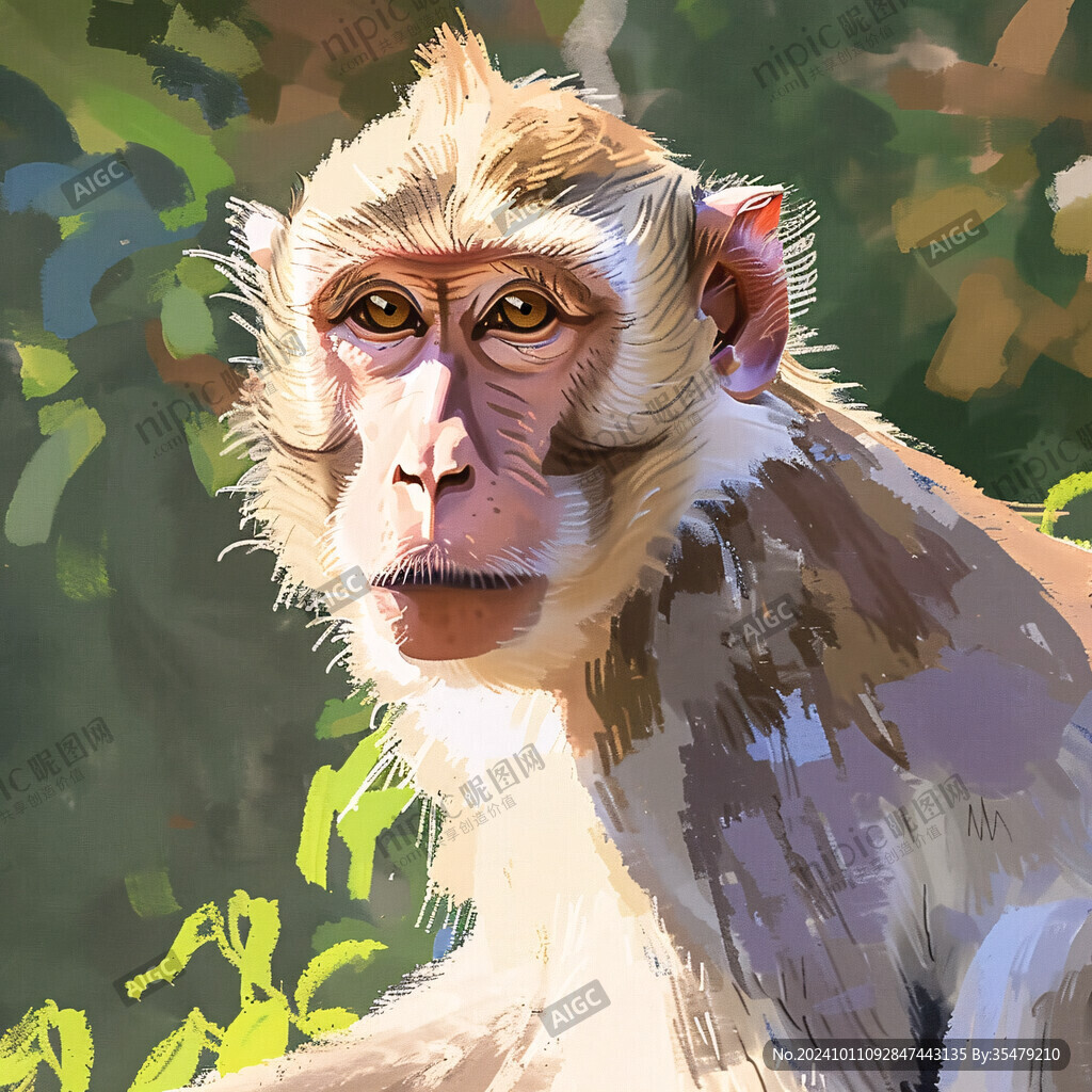 手繪猴子插畫