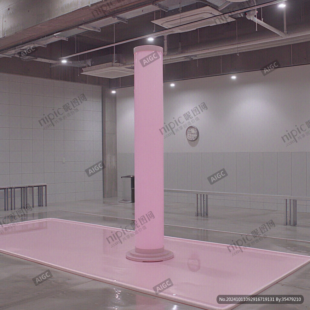 粉色圓柱體展示臺