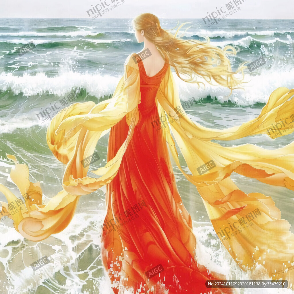 海姑娘插畫