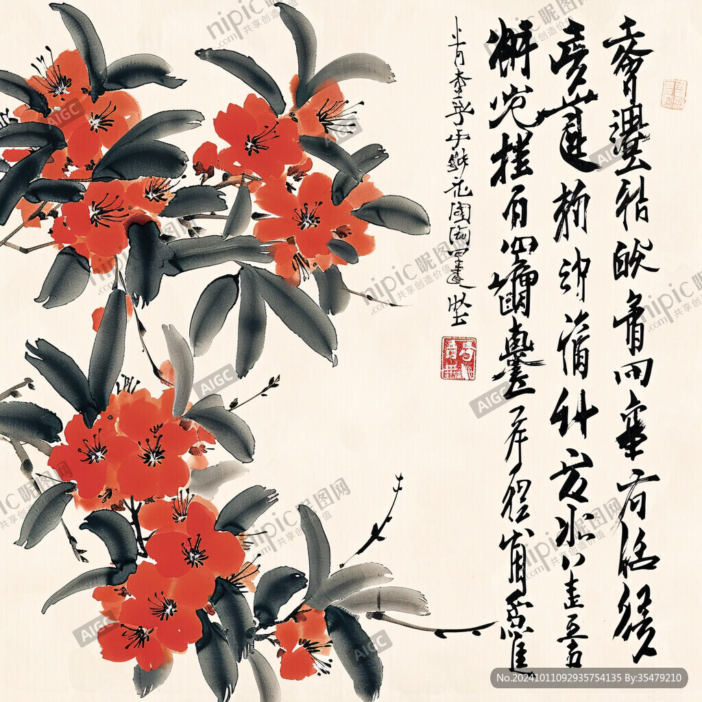 花紅果書法