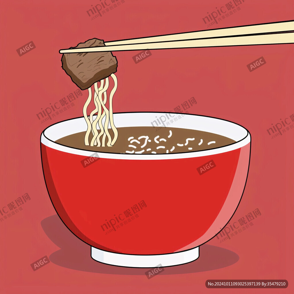 一碗面插畫