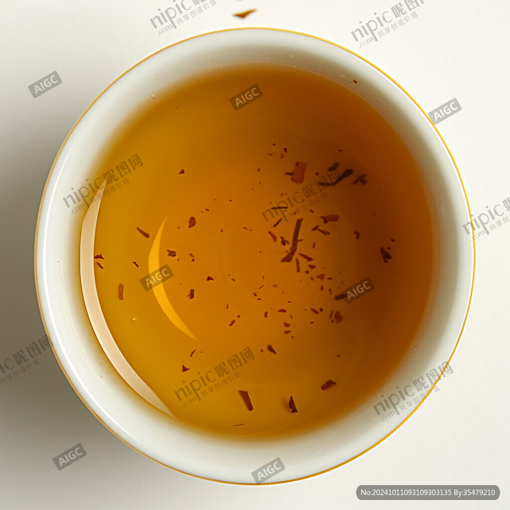 桂花紅茶插畫