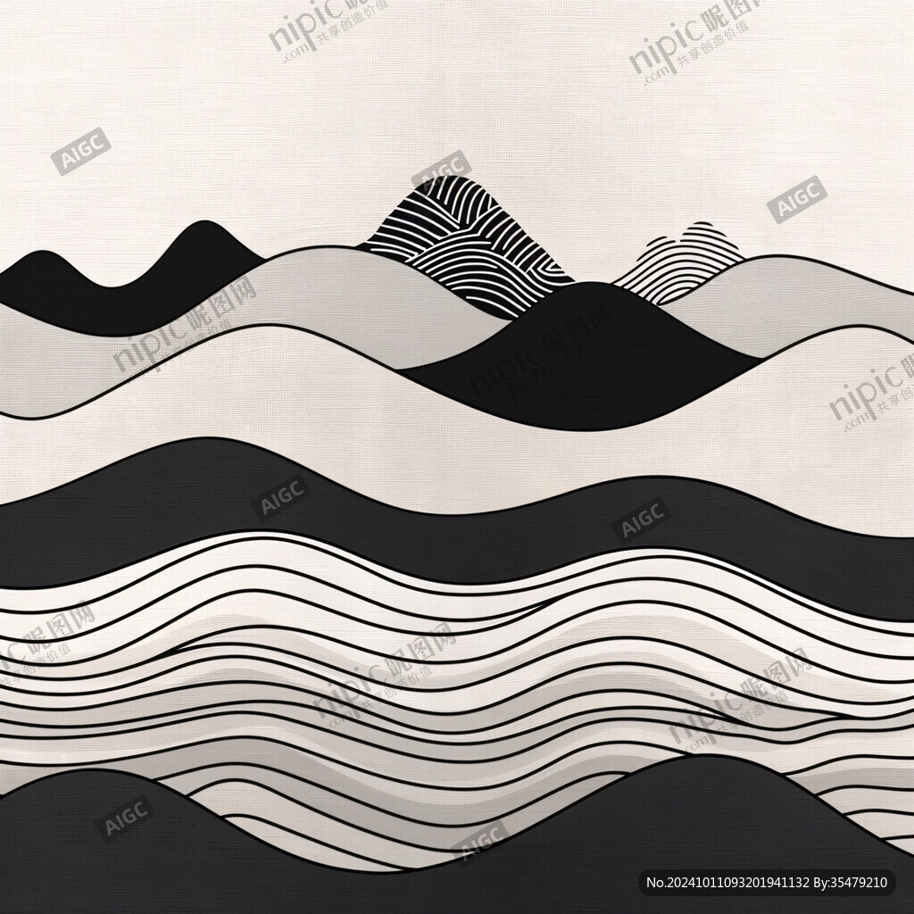 中式質(zhì)感背景線條山