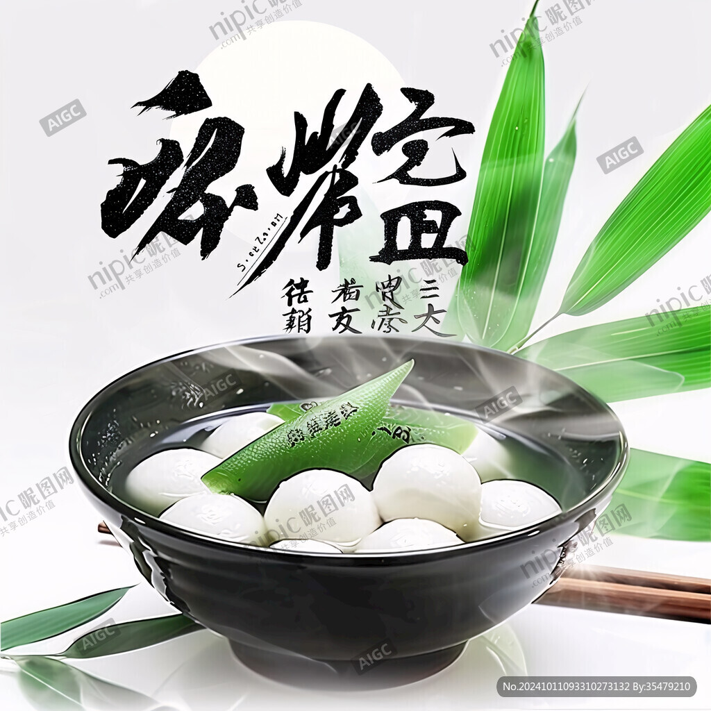 粽球毛筆字